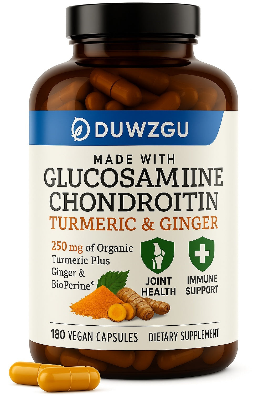 Glucosamine Chondroitin Ginger Yellow Tablets