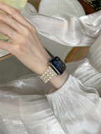 Women's Premium Pearl Chain Metal Strap