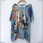 Diamond-embedded Design Printed Women's Loose Sweater Top