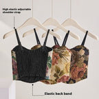 Vintage Floral Pleated Beauty Back Sling