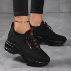 Fly-knit Sneakers Summer Height Increasing Insole Women's Mesh Casual Shoes