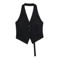 Women's Backless Hanging Collar Vest Jacket