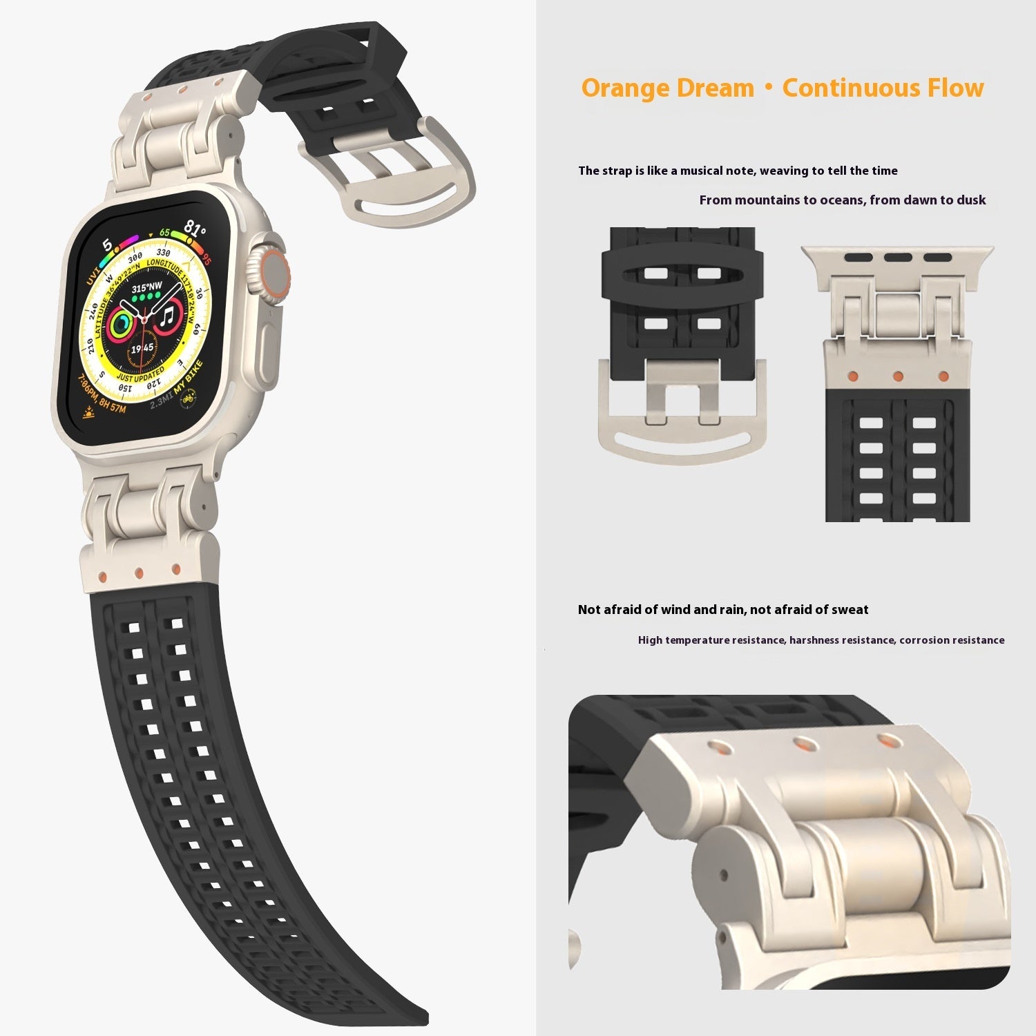 Watch Band 10 Generation Ultra2 Mech Metal Silicone Strap
