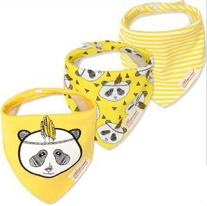 Baby Double Triangle Scarf Children's Bib Saliva Towels 3 Pack