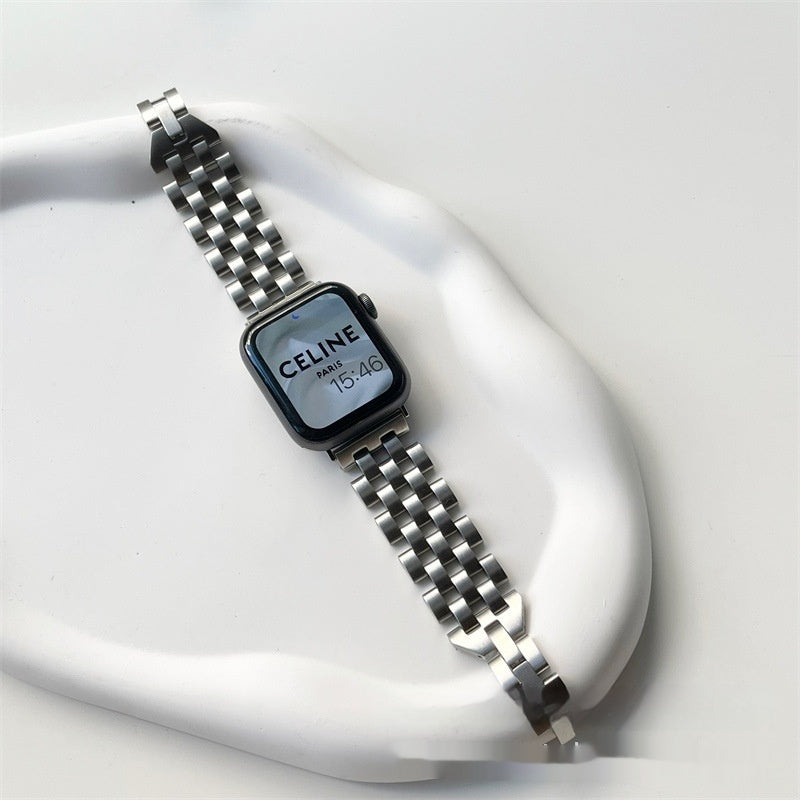 Hollow Five-bead Stainless Steel Metal Strap