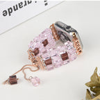 Large Square Crystal Stretch Watch Strap