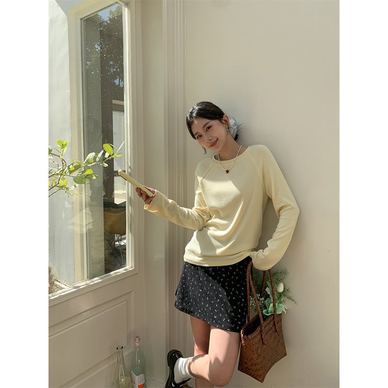 Women's Solid Color Simple Casual Versatile Top