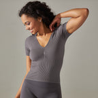 Women's Solid Color Breathable Running Top