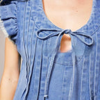 Ins Loose Casual Organ Pleats Suspender Shorts