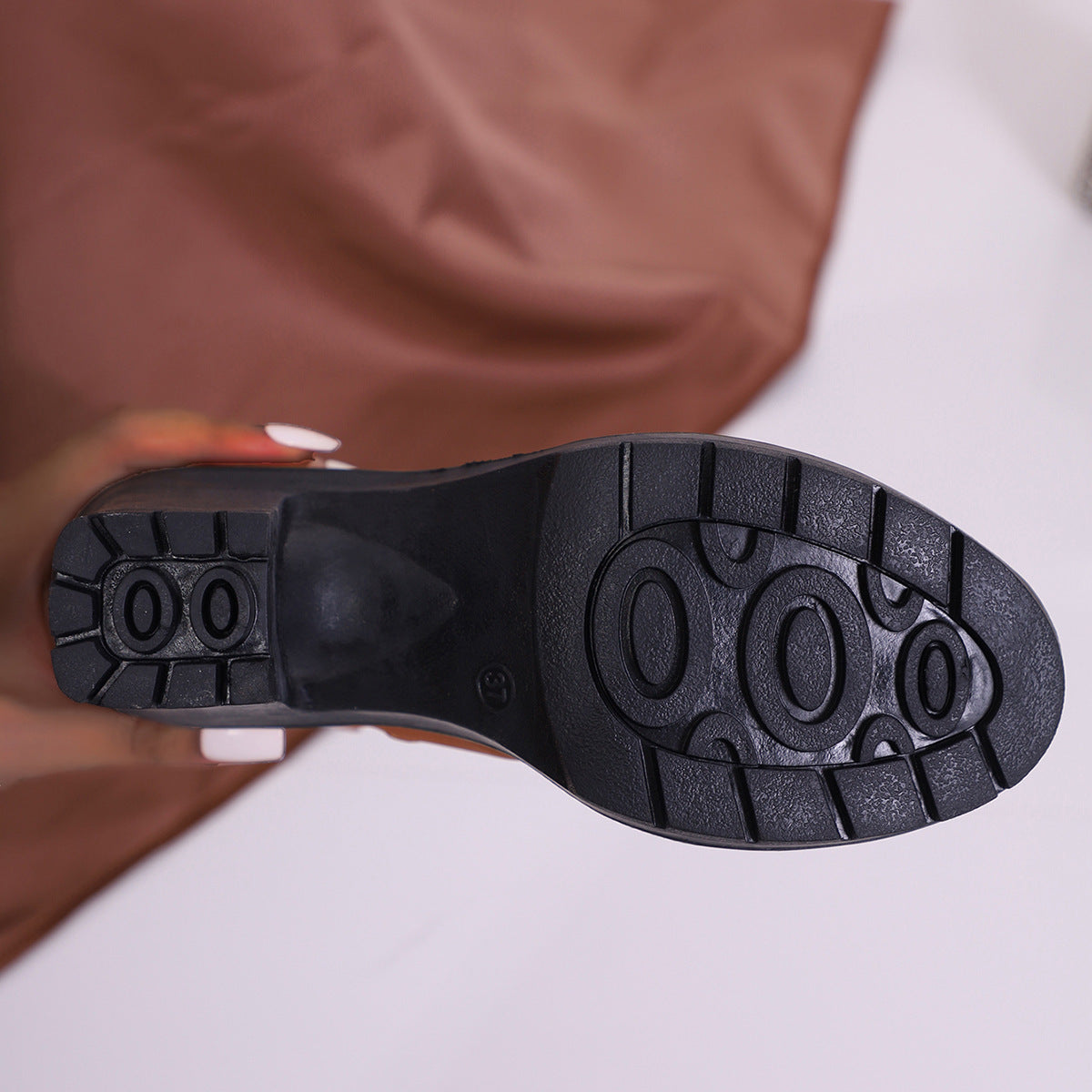 Plus Size Martin Boots Rhinestone High-heeled Cotton Boots