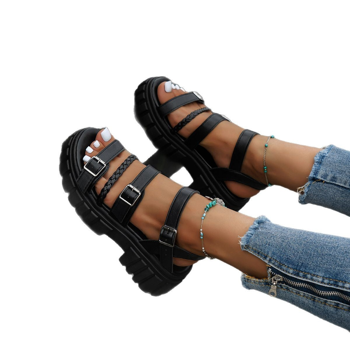 Women's Sponge Cake Thick-soled Open-toe Sandals